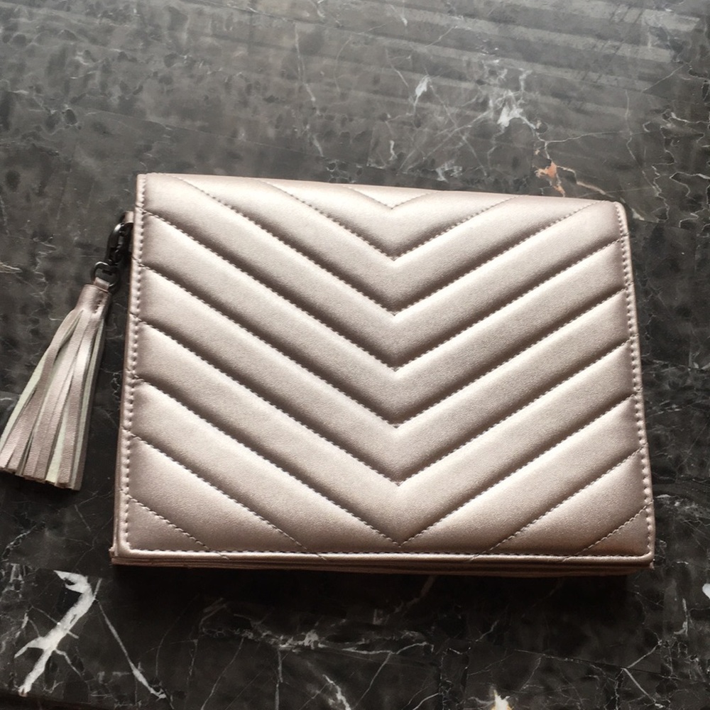 Neiman Marcus gold clutch
